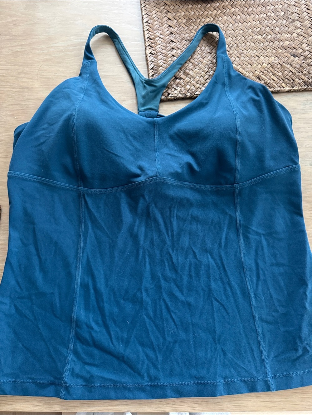 Prana Teal Racerback Tank with Built-In Support